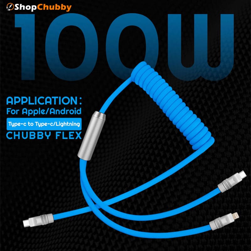 "Chubby Flex" 2 In 1 Spring Fast Charging Cable