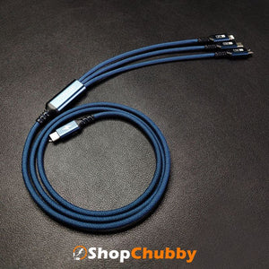 "Chubby" 3 IN 1 Fast Charge Cable (C+Lightning+Micro)