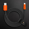 "Black Chubby" 240W Charging Cable With Color Connectors - Orange