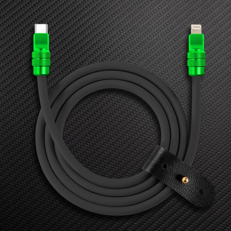 "Anodized Pro" 240W Reflective Shine Charge Cable C+Lightning