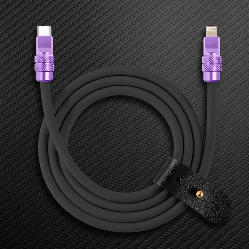 "Anodized Pro" 240W Reflective Shine Charge Cable C+Lightning