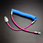 "Colorblock Chubby" Spring Braided Silicone Charge Cable