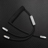 "Chubby Flex" 2 In 1 Spring Fast Charging Cable - Black