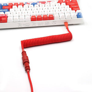 "Chubby" USB To Type C Spring Keyboard Cable