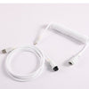 "Chubby" USB To Type C Spring Keyboard Cable - White