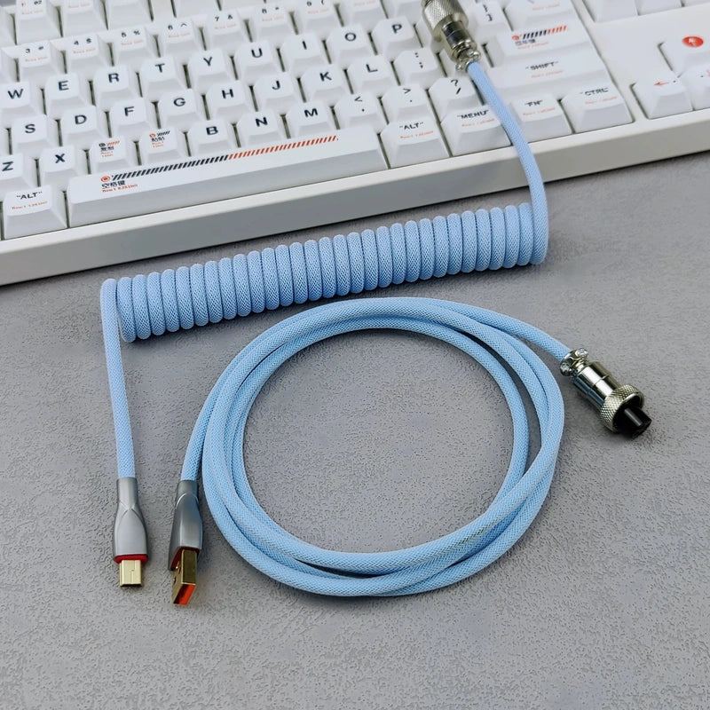 "Chubby" USB To Type C Spring Keyboard Cable