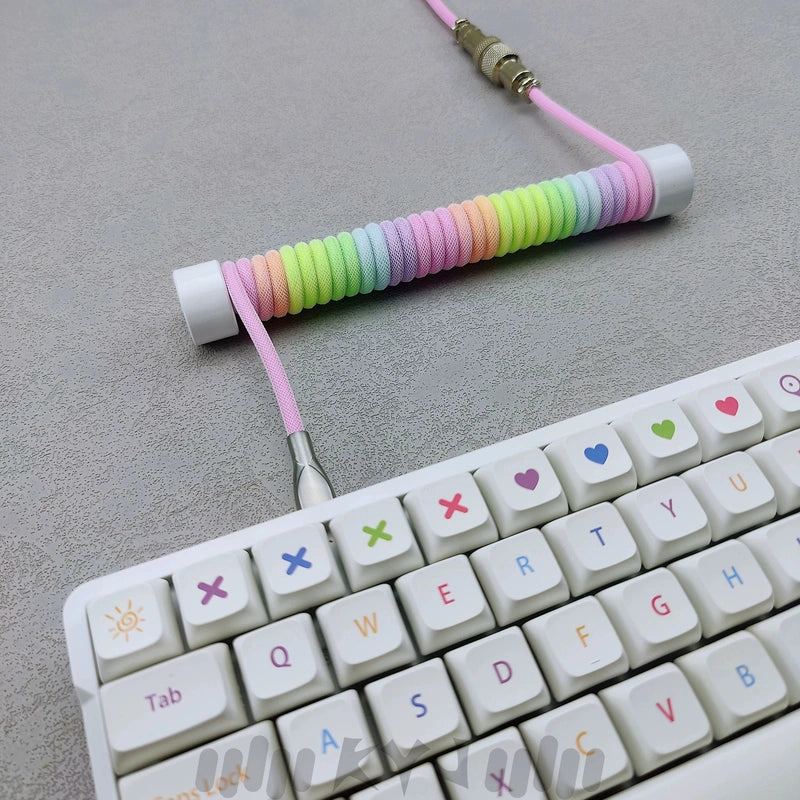 "Chubby" USB To Type C Spring Keyboard Cable