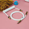 "Chubby" USB To Type C Spring Keyboard Cable - White