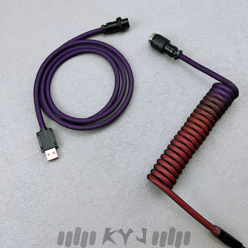 "Chubby" USB To Type C Spring Keyboard Cable