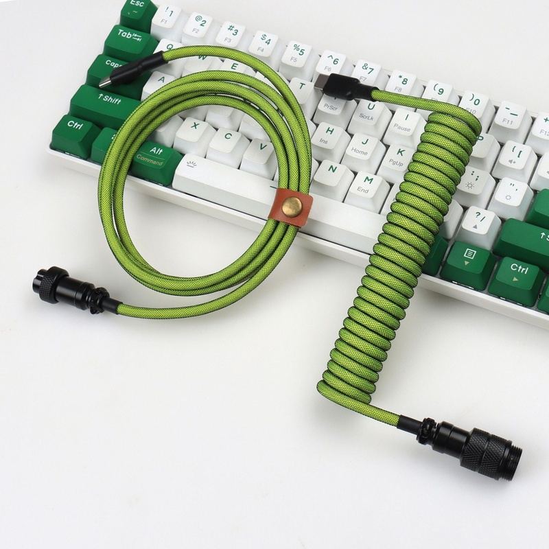 "Chubby" USB To Type C Spring Keyboard Cable