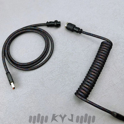 "Chubby" USB To Type C Spring Keyboard Cable