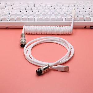 "Chubby" USB To Type C Spring Keyboard Cable