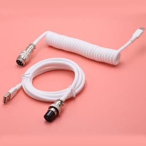 "Chubby" USB To Type C Spring Keyboard Cable