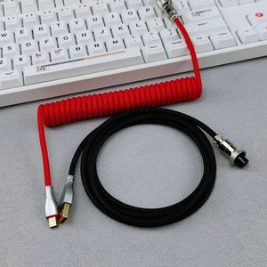 "Chubby" USB To Type C Spring Keyboard Cable