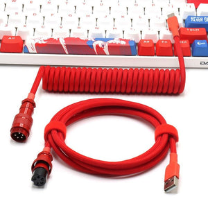 "Chubby" USB To Type C Spring Keyboard Cable