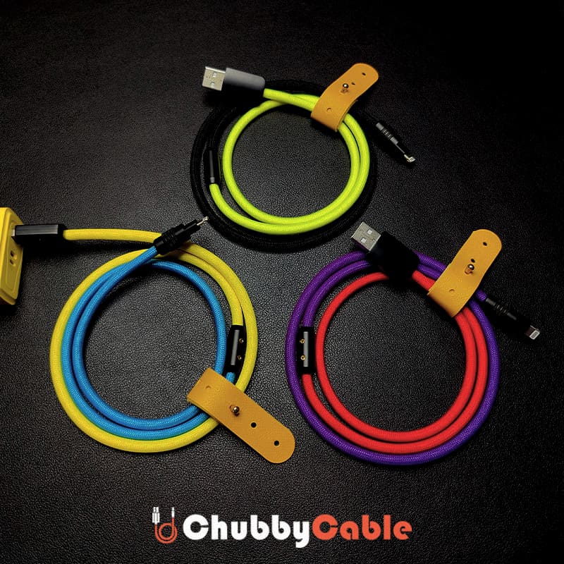 "ColorWeave Chubby" Vibrant Dual-Tone 100W Fast Charge Cable