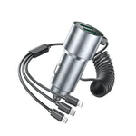 "Cyber" 5-In-1 33W Fast Car Charger With Spring Cable