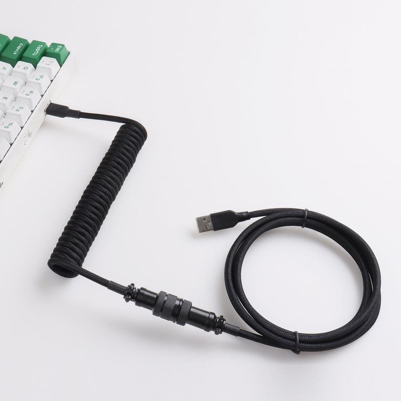 "Chubby" USB To Type C Spring Keyboard Cable