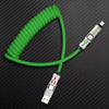 🆕"GlowCharge Pro" 240W 4-in-1 Spring Car Cable with Lights - Green