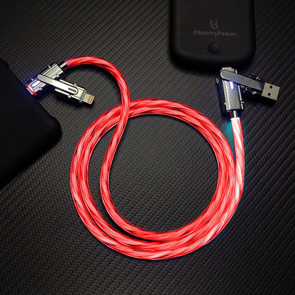 "Glowing Versatility" 4-in-1 Portable Charging Cable