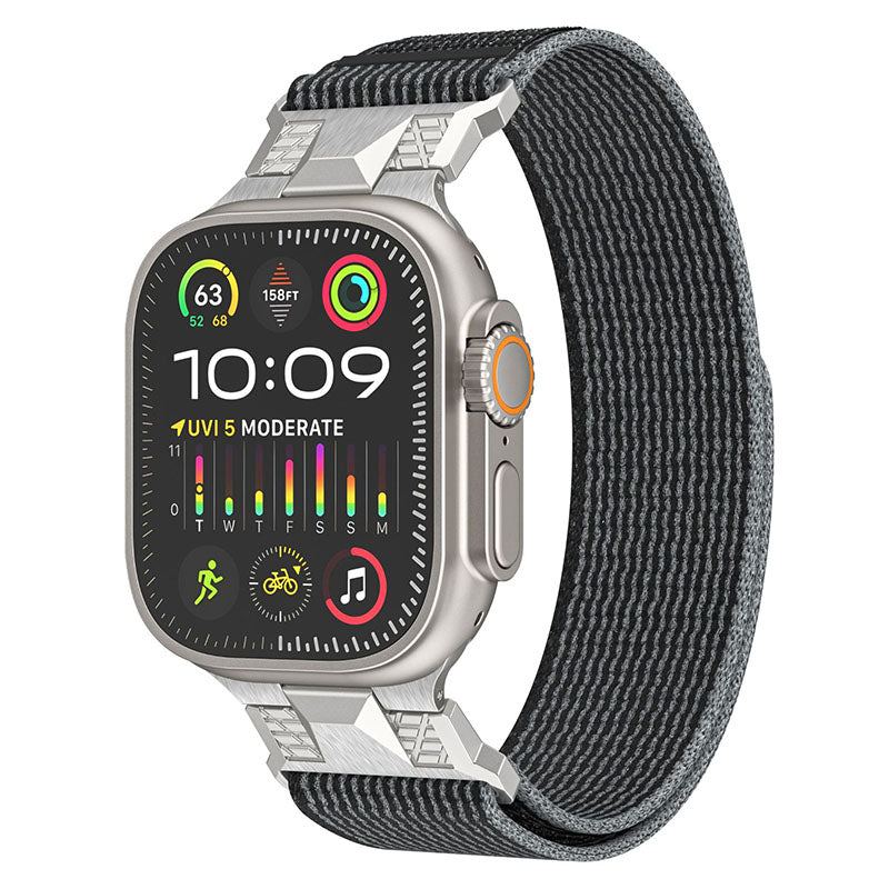 High-End Nylon Stainless Steel Mecha Loop Band For Apple Watch