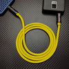 "LumiFlex Pro" 240W 4-In-1 Car Cable With RGB Glow - Yellow