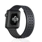 Multicolor Hole Silicone Breathable Watch Band For Apple Watch