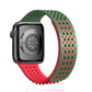 Multicolor Hole Silicone Breathable Watch Band For Apple Watch