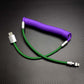 "Colorblock Chubby" Spring Braided Silicone Charge Cable