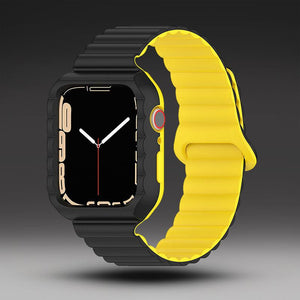 Sports Magnetic Silicone Integrated Watch Band For Apple Watch