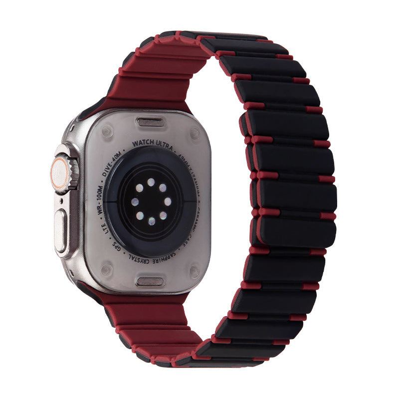 Vibrant Two-Color Magnetic Silicone Band For Apple Watch