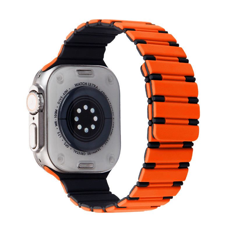 Vibrant Two-Color Magnetic Silicone Band For Apple Watch