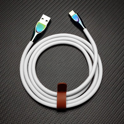 "Thin Chubby" 240W Liquid Silicone Charging Cable With Quenched Colored Connector