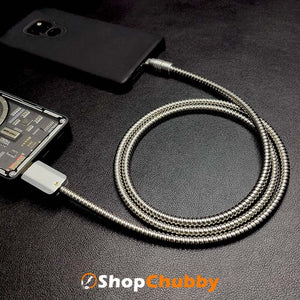 "SteelGuard Max" Ultimate Anti-Bite Reinforced Charging Cable