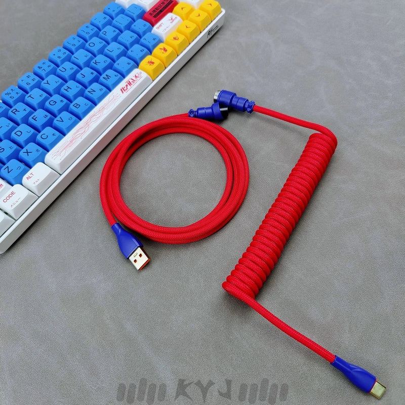 "Chubby" USB To Type C Spring Keyboard Cable