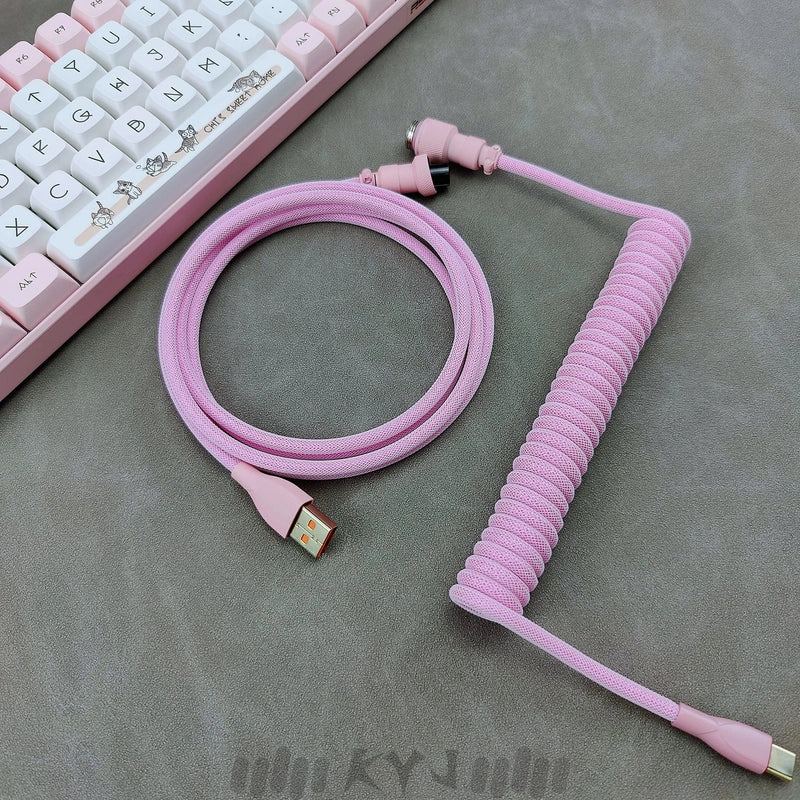 "Chubby" USB To Type C Spring Keyboard Cable