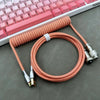 "Chubby" USB To Type C Spring Keyboard Cable - Rose Red