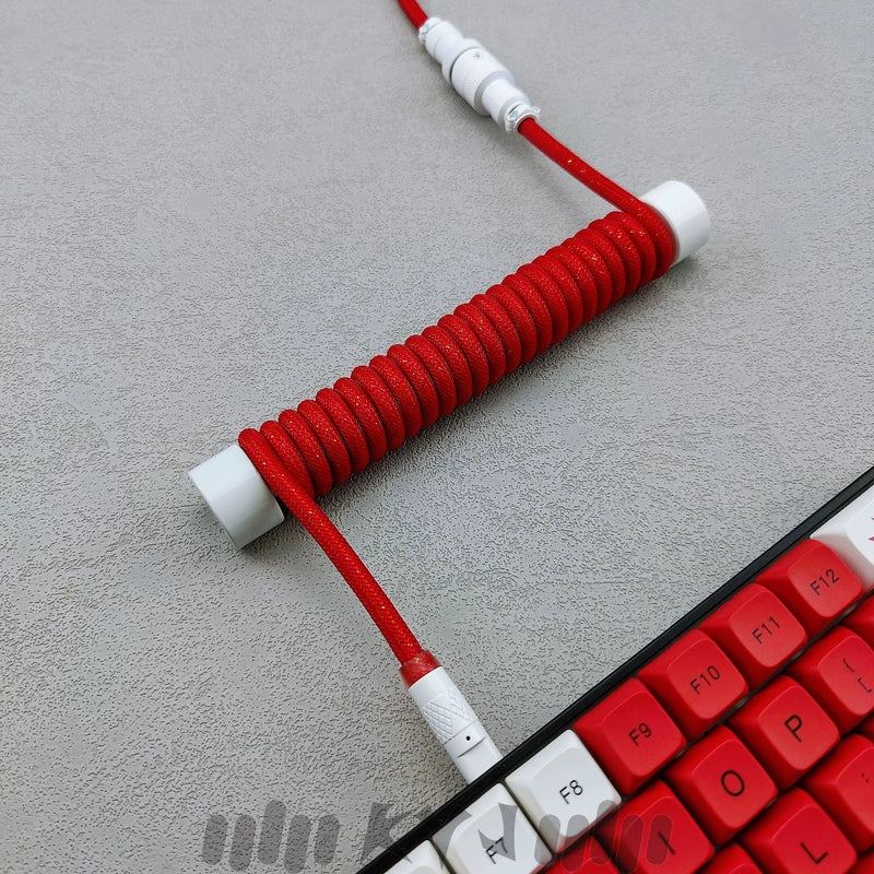 "Chubby" USB To Type C Spring Keyboard Cable