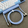 "Chubby" USB To Type C Spring Keyboard Cable - Blue