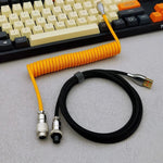 "Chubby" USB To Type C Spring Keyboard Cable