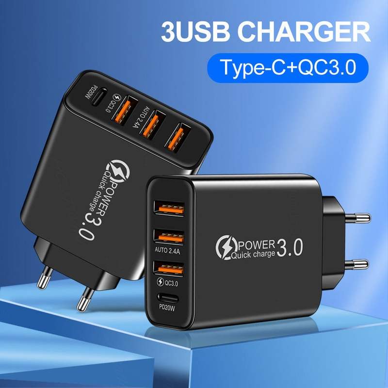 Multi-USB Port Travel Charger