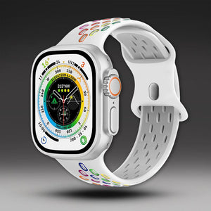 "Colorful Sport Band" Breathable And Sweat-absorbent Silicone Band For Apple Watch