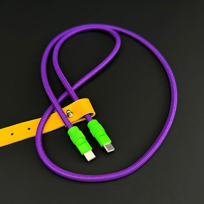 "Chubby" Vibrant Color-block Braided Charge Cable