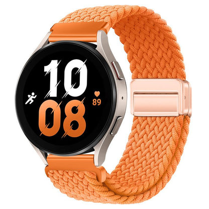 20mm & 22mm Solid Color Nylon Woven Magnetic Watch Strap for Samsung/Garmin/Fossil/Others