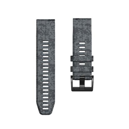 22mm & 26mm Camouflage Silicone Adjustable Watch Band  for Samsung/Garmin/Fossil/Others