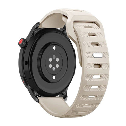 Rice Grain Sporty Breathable Silicone Strap For Samsung/Garmin/Fossil/Others