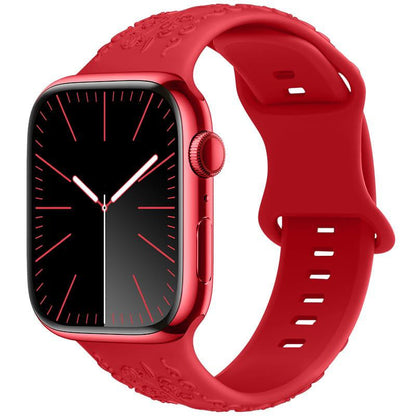 "Rose Flexible Band'" Breathable Silicone Loop For Apple Watch