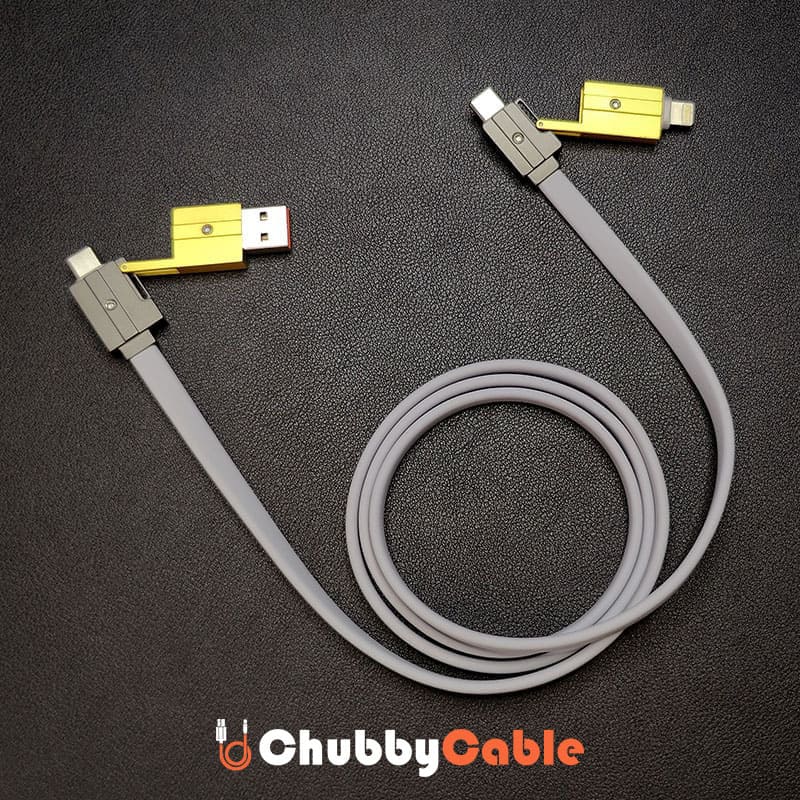 "Curly Cyber" Travel 4 in 1  Fast Charging Cable